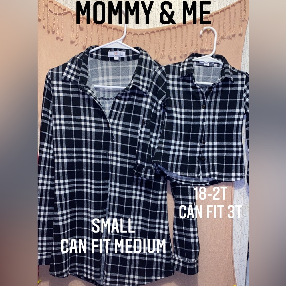 Mommy & Me Bella Breeze LongSleeve ButtonDown Flannels